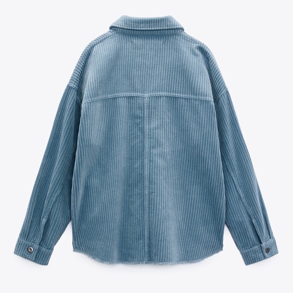 ZARA Cropped Corduroy Overshirt - Picture 3 of 13